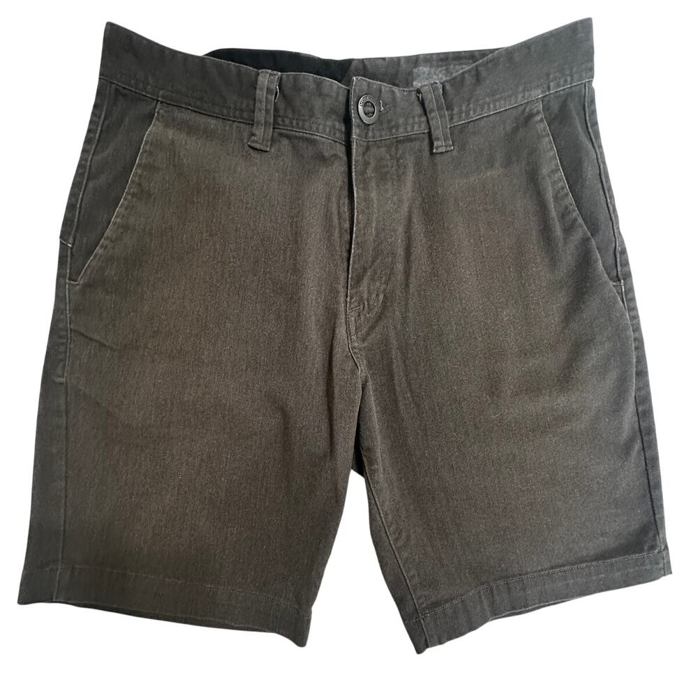 Volcom Mens Gray Shorts Flat Front Casual Measured Size